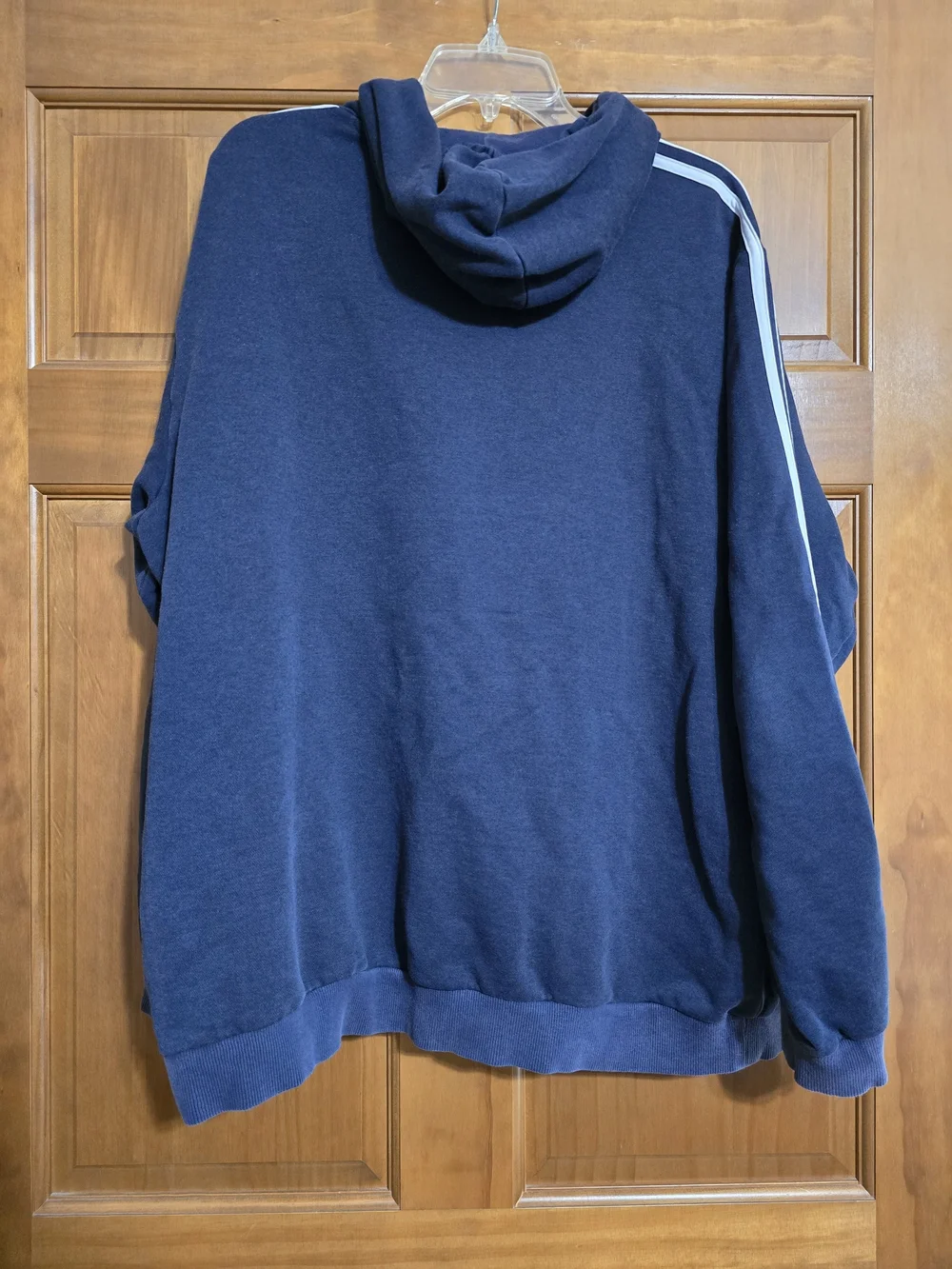 adidas Navy and White Trefoil Logo Pullover Hoodie